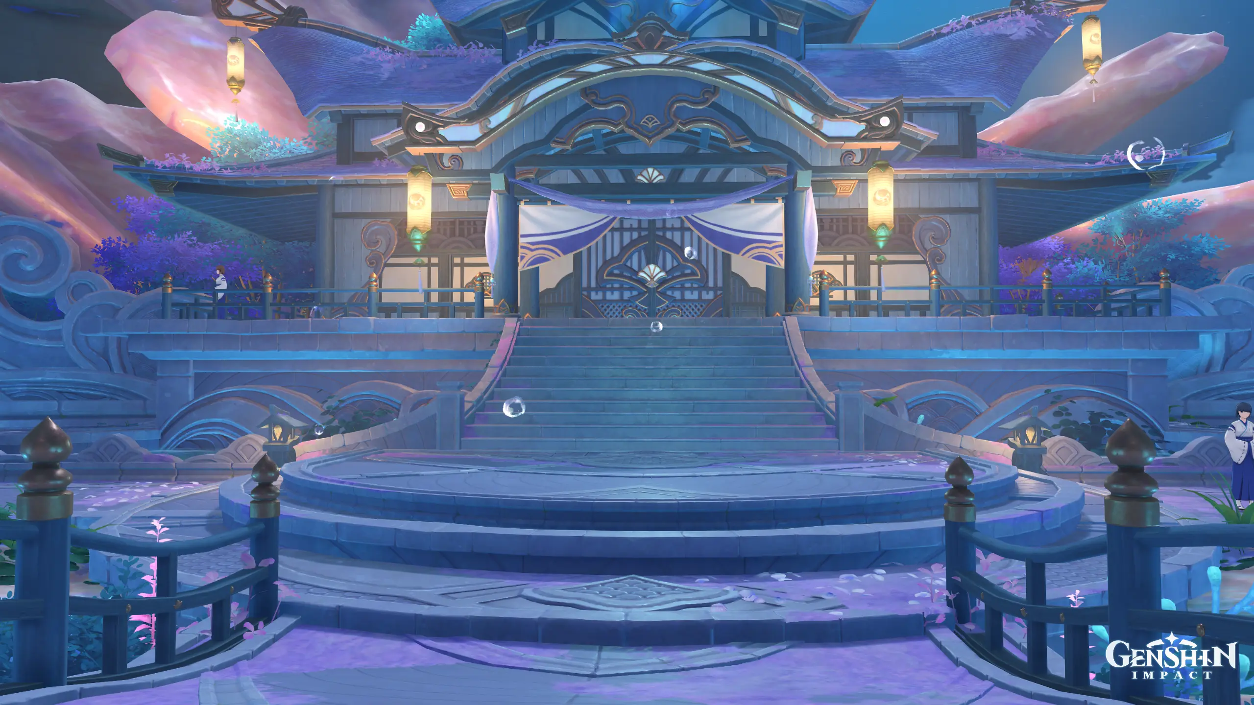 Image showing Sangonomiya Shrine on Watatsumi Island in the game Genshin Impact.